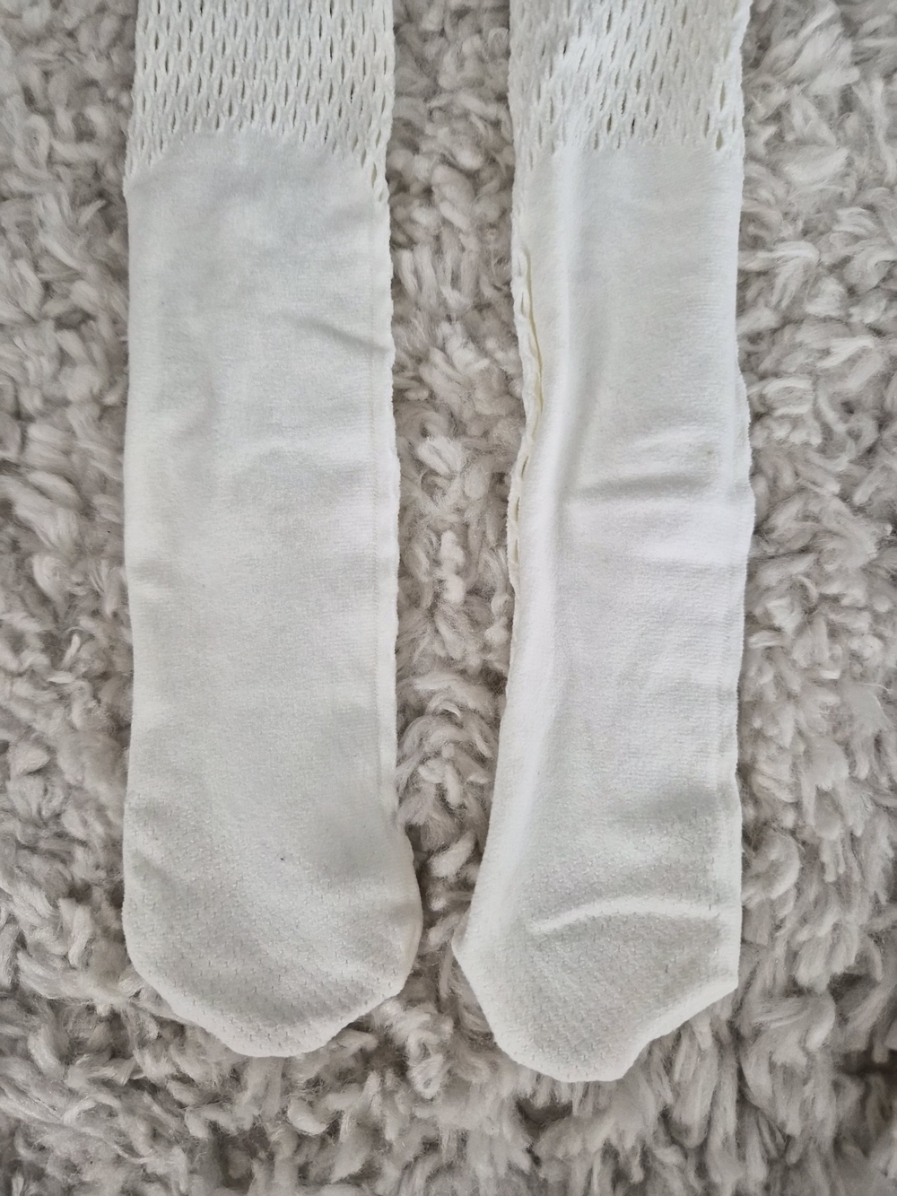 Alo Yoga White Fishnet Mesh Knee High Socks - Picture 7 of 10